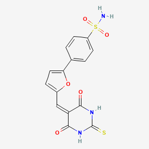 4-{5-[(4,6-dioxo-2-thioxotetrahydro-5(2H)-pyrimidinylidene)methyl]-2-furyl}benzenesulfonamide