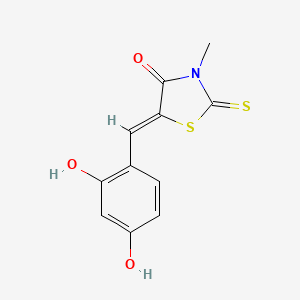 molecular formula C11H9NO3S2 B4714702 5-(2,4-dihydroxybenzylidene)-3-methyl-2-thioxo-1,3-thiazolidin-4-one 