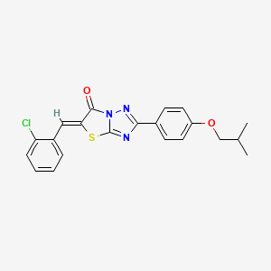 5-(2-chlorobenzylidene)-2-(4-isobutoxyphenyl)[1,3]thiazolo[3,2-b][1,2,4]triazol-6(5H)-one