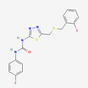 N-(5-{[(2-fluorobenzyl)thio]methyl}-1,3,4-thiadiazol-2-yl)-N'-(4-fluorophenyl)urea