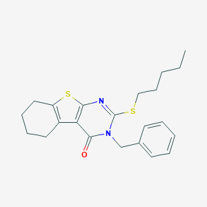 3-benzyl-2-(pentylsulfanyl)-5,6,7,8-tetrahydro[1]benzothieno[2,3-d]pyrimidin-4(3H)-one