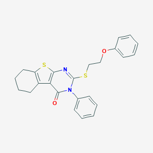 2-[(2-phenoxyethyl)sulfanyl]-3-phenyl-5,6,7,8-tetrahydro[1]benzothieno[2,3-d]pyrimidin-4(3H)-one