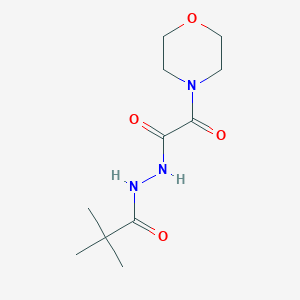 molecular formula C11H19N3O4 B4714740 2,2-dimethyl-N'-[4-morpholinyl(oxo)acetyl]propanohydrazide 