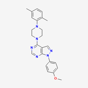 molecular formula C24H26N6O B4714752 4-[4-(2,5-dimethylphenyl)-1-piperazinyl]-1-(4-methoxyphenyl)-1H-pyrazolo[3,4-d]pyrimidine 