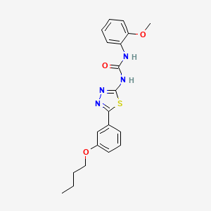 molecular formula C20H22N4O3S B4714771 N-[5-(3-butoxyphenyl)-1,3,4-thiadiazol-2-yl]-N'-(2-methoxyphenyl)urea 