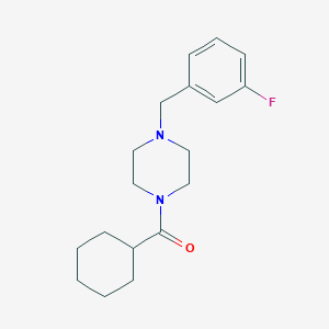 1-(cyclohexylcarbonyl)-4-(3-fluorobenzyl)piperazine