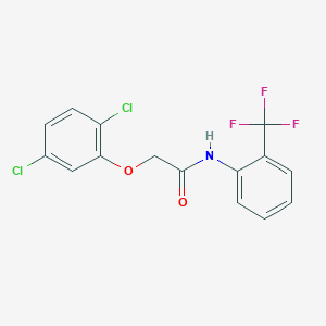 molecular formula C15H10Cl2F3NO2 B4714798 2-(2,5-dichlorophenoxy)-N-[2-(trifluoromethyl)phenyl]acetamide 