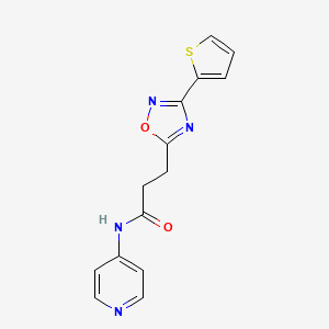 N-4-pyridinyl-3-[3-(2-thienyl)-1,2,4-oxadiazol-5-yl]propanamide