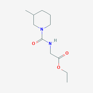 molecular formula C11H20N2O3 B4714813 ethyl N-[(3-methyl-1-piperidinyl)carbonyl]glycinate 