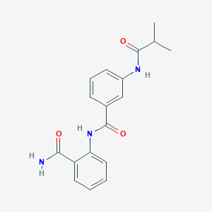 molecular formula C18H19N3O3 B4714833 2-{[3-(isobutyrylamino)benzoyl]amino}benzamide 