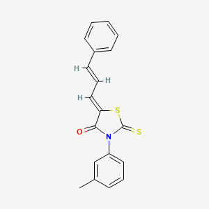 molecular formula C19H15NOS2 B4714848 3-(3-methylphenyl)-5-(3-phenyl-2-propen-1-ylidene)-2-thioxo-1,3-thiazolidin-4-one 