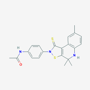 N-[4-(4,4,8-trimethyl-1-thioxo-4,5-dihydroisothiazolo[5,4-c]quinolin-2(1H)-yl)phenyl]acetamide