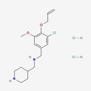 molecular formula C17H27Cl3N2O2 B4714867 [4-(allyloxy)-3-chloro-5-methoxybenzyl](4-piperidinylmethyl)amine dihydrochloride 