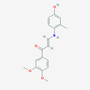 1-(3,4-dimethoxyphenyl)-3-[(4-hydroxy-2-methylphenyl)amino]-2-propen-1-one