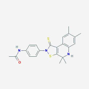 N-[4-(4,4,7,8-tetramethyl-1-thioxo-4,5-dihydro[1,2]thiazolo[5,4-c]quinolin-2(1H)-yl)phenyl]acetamide