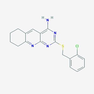 2-[(2-chlorobenzyl)thio]-6,7,8,9-tetrahydropyrimido[4,5-b]quinolin-4-amine