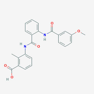 molecular formula C23H20N2O5 B4714917 3-({2-[(3-methoxybenzoyl)amino]benzoyl}amino)-2-methylbenzoic acid 