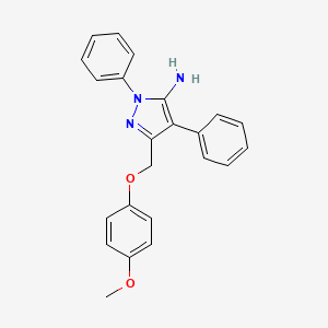 3-[(4-methoxyphenoxy)methyl]-1,4-diphenyl-1H-pyrazol-5-amine