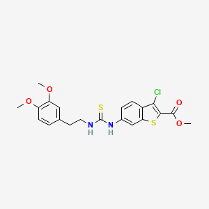 molecular formula C21H21ClN2O4S2 B4714934 methyl 3-chloro-6-[({[2-(3,4-dimethoxyphenyl)ethyl]amino}carbonothioyl)amino]-1-benzothiophene-2-carboxylate 