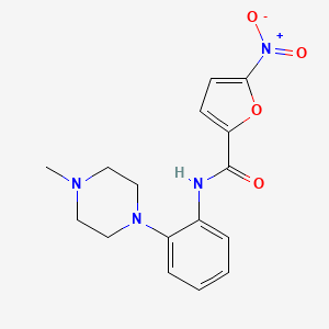 molecular formula C16H18N4O4 B4714940 N-[2-(4-methyl-1-piperazinyl)phenyl]-5-nitro-2-furamide 