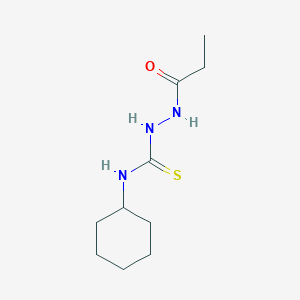 molecular formula C10H19N3OS B4714948 N-cyclohexyl-2-propionylhydrazinecarbothioamide 