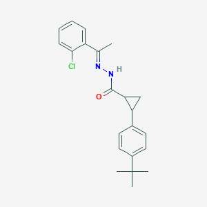 molecular formula C22H25ClN2O B4714959 2-(4-tert-butylphenyl)-N'-[1-(2-chlorophenyl)ethylidene]cyclopropanecarbohydrazide 