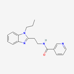 molecular formula C18H20N4O B4714992 N-[2-(1-propyl-1H-benzimidazol-2-yl)ethyl]nicotinamide 