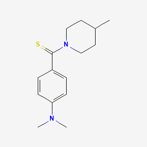 molecular formula C15H22N2S B4715021 N,N-dimethyl-4-[(4-methyl-1-piperidinyl)carbonothioyl]aniline 