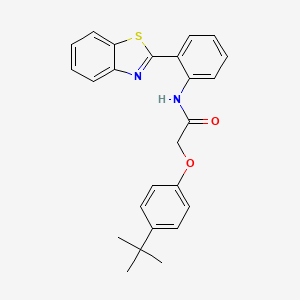 molecular formula C25H24N2O2S B4715029 N-[2-(1,3-benzothiazol-2-yl)phenyl]-2-(4-tert-butylphenoxy)acetamide 