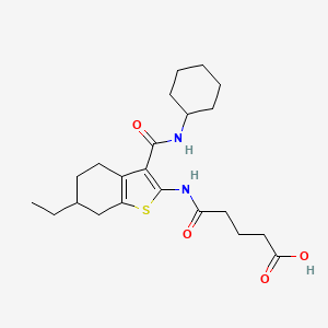 5-({3-[(cyclohexylamino)carbonyl]-6-ethyl-4,5,6,7-tetrahydro-1-benzothien-2-yl}amino)-5-oxopentanoic acid