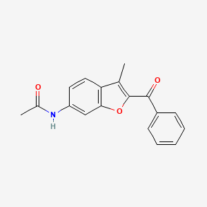 molecular formula C18H15NO3 B4715083 N-(2-benzoyl-3-methyl-1-benzofuran-6-yl)acetamide 