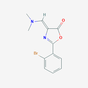 molecular formula C12H11BrN2O2 B471509 (4Z)-2-(2-bromophenyl)-4-[(dimethylamino)methylidene]-1,3-oxazol-5(4H)-one CAS No. 353763-08-3