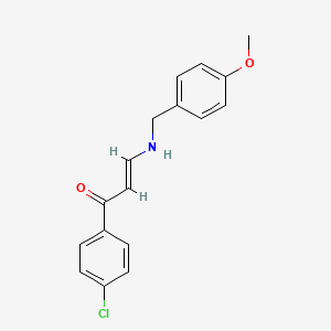 molecular formula C17H16ClNO2 B4715109 1-(4-chlorophenyl)-3-[(4-methoxybenzyl)amino]-2-propen-1-one 