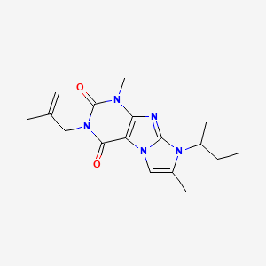 8-sec-butyl-1,7-dimethyl-3-(2-methyl-2-propen-1-yl)-1H-imidazo[2,1-f]purine-2,4(3H,8H)-dione