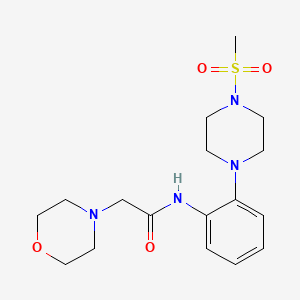 N-{2-[4-(methylsulfonyl)-1-piperazinyl]phenyl}-2-(4-morpholinyl)acetamide