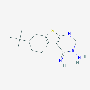 molecular formula C14H20N4S B471513 7-tert-butyl-4-imino-5,6,7,8-tetrahydro[1]benzothieno[2,3-d]pyrimidin-3(4H)-amine CAS No. 351005-95-3