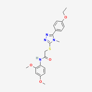 molecular formula C21H24N4O4S B4715141 N-(2,4-dimethoxyphenyl)-2-{[5-(4-ethoxyphenyl)-4-methyl-4H-1,2,4-triazol-3-yl]thio}acetamide 