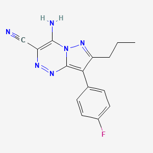 4-amino-8-(4-fluorophenyl)-7-propylpyrazolo[5,1-c][1,2,4]triazine-3-carbonitrile