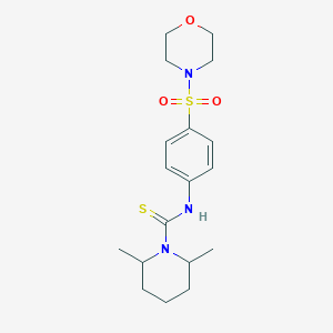 2,6-dimethyl-N-[4-(4-morpholinylsulfonyl)phenyl]-1-piperidinecarbothioamide