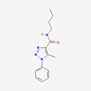 molecular formula C14H18N4O B4715195 N-butyl-5-methyl-1-phenyl-1H-1,2,3-triazole-4-carboxamide 