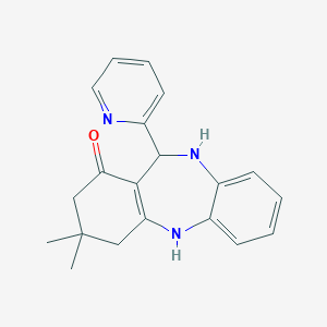 9,9-dimethyl-6-pyridin-2-yl-6,8,10,11-tetrahydro-5H-benzo[b][1,4]benzodiazepin-7-one