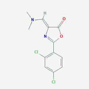 molecular formula C12H10Cl2N2O2 B471524 (4Z)-2-(2,4-dichlorophenyl)-4-[(dimethylamino)methylidene]-1,3-oxazol-5(4H)-one CAS No. 1164542-47-5