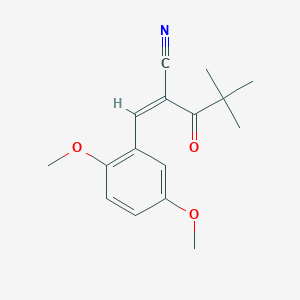 3-(2,5-dimethoxyphenyl)-2-(2,2-dimethylpropanoyl)acrylonitrile