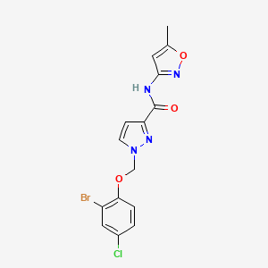 1-[(2-bromo-4-chlorophenoxy)methyl]-N-(5-methyl-3-isoxazolyl)-1H-pyrazole-3-carboxamide