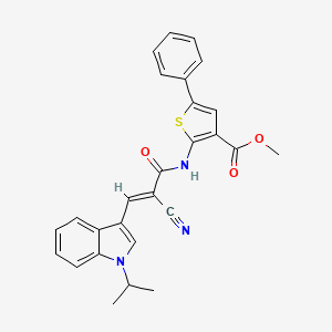 methyl 2-{[2-cyano-3-(1-isopropyl-1H-indol-3-yl)acryloyl]amino}-5-phenyl-3-thiophenecarboxylate