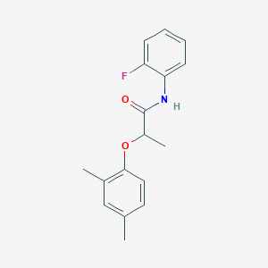 molecular formula C17H18FNO2 B4715293 2-(2,4-dimethylphenoxy)-N-(2-fluorophenyl)propanamide 