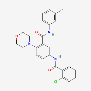 5-[(2-chlorobenzoyl)amino]-N-(3-methylphenyl)-2-(4-morpholinyl)benzamide