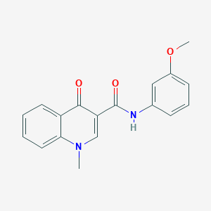 molecular formula C18H16N2O3 B4715316 N-(3-methoxyphenyl)-1-methyl-4-oxo-1,4-dihydro-3-quinolinecarboxamide 