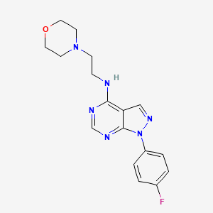 1-(4-fluorophenyl)-N-[2-(4-morpholinyl)ethyl]-1H-pyrazolo[3,4-d]pyrimidin-4-amine