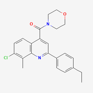 7-chloro-2-(4-ethylphenyl)-8-methyl-4-(4-morpholinylcarbonyl)quinoline